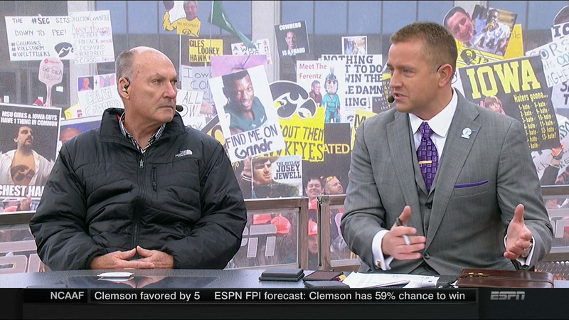 Illustration for article titled Cowherd Hates Santa: Your B1G Championship College GameDay Sign Roundup